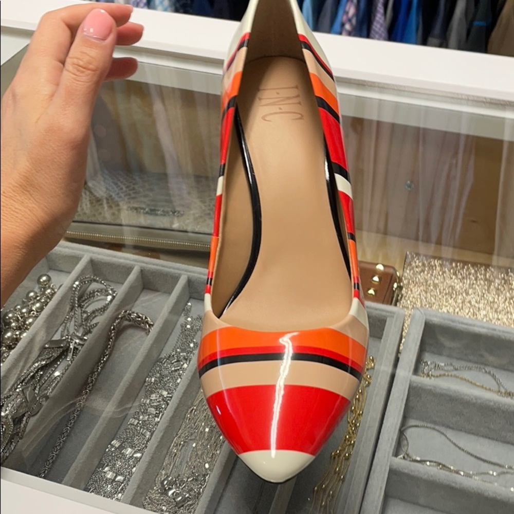 Striped heels